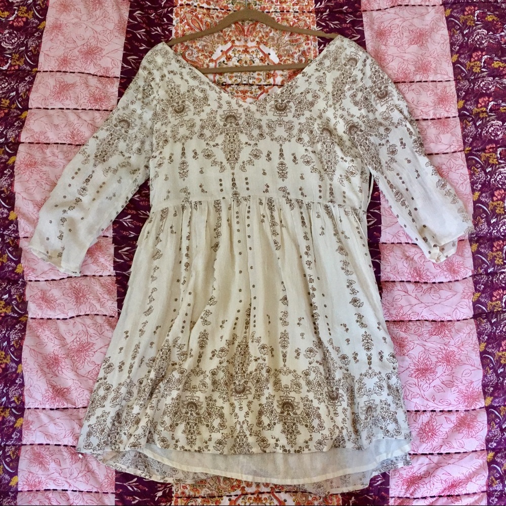 Altar’d State Cream Pattern Dress